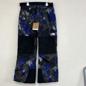 North Face Boy’s Freedom Insulated Pant Black/Mountaintop Print L(12) NWT 943